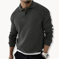 Men's Sweaters | Lightweight Knitted Polo with Waffle Texture 0