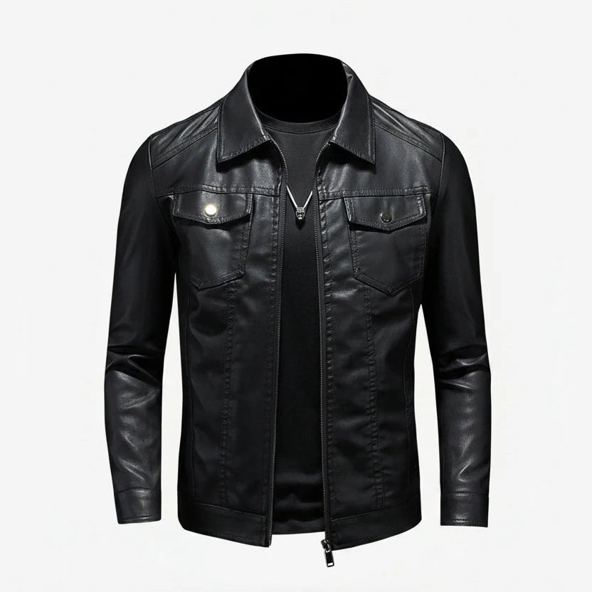 Men's Vintage Leather Jacket | Durable Classic Everyday Outerwear 1