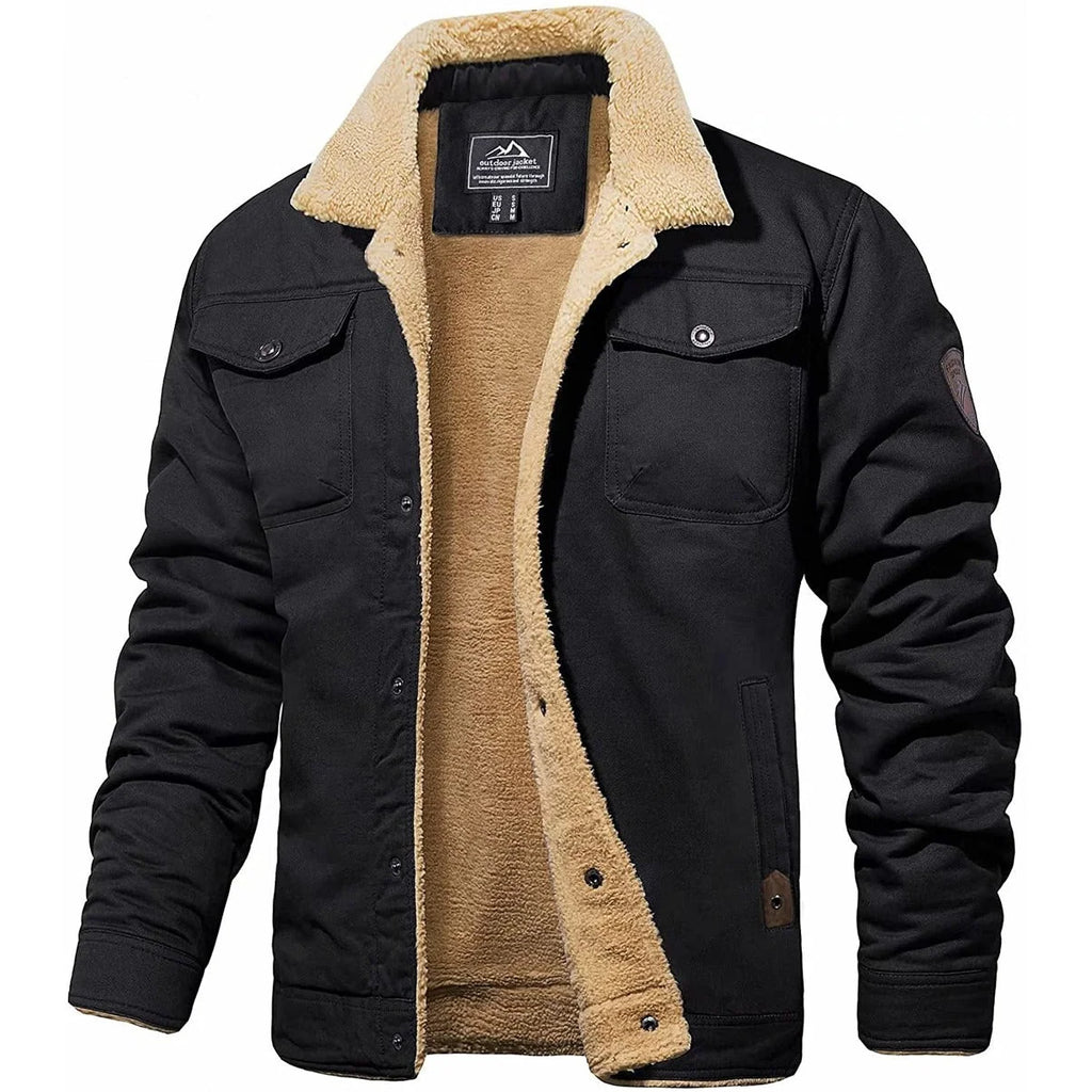 Men's Windproof Bomber Jacket | Thermal Lined Men's Winter Coat 0