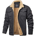 Men's Windproof Bomber Jacket | Thermal Lined Men's Winter Coat 2