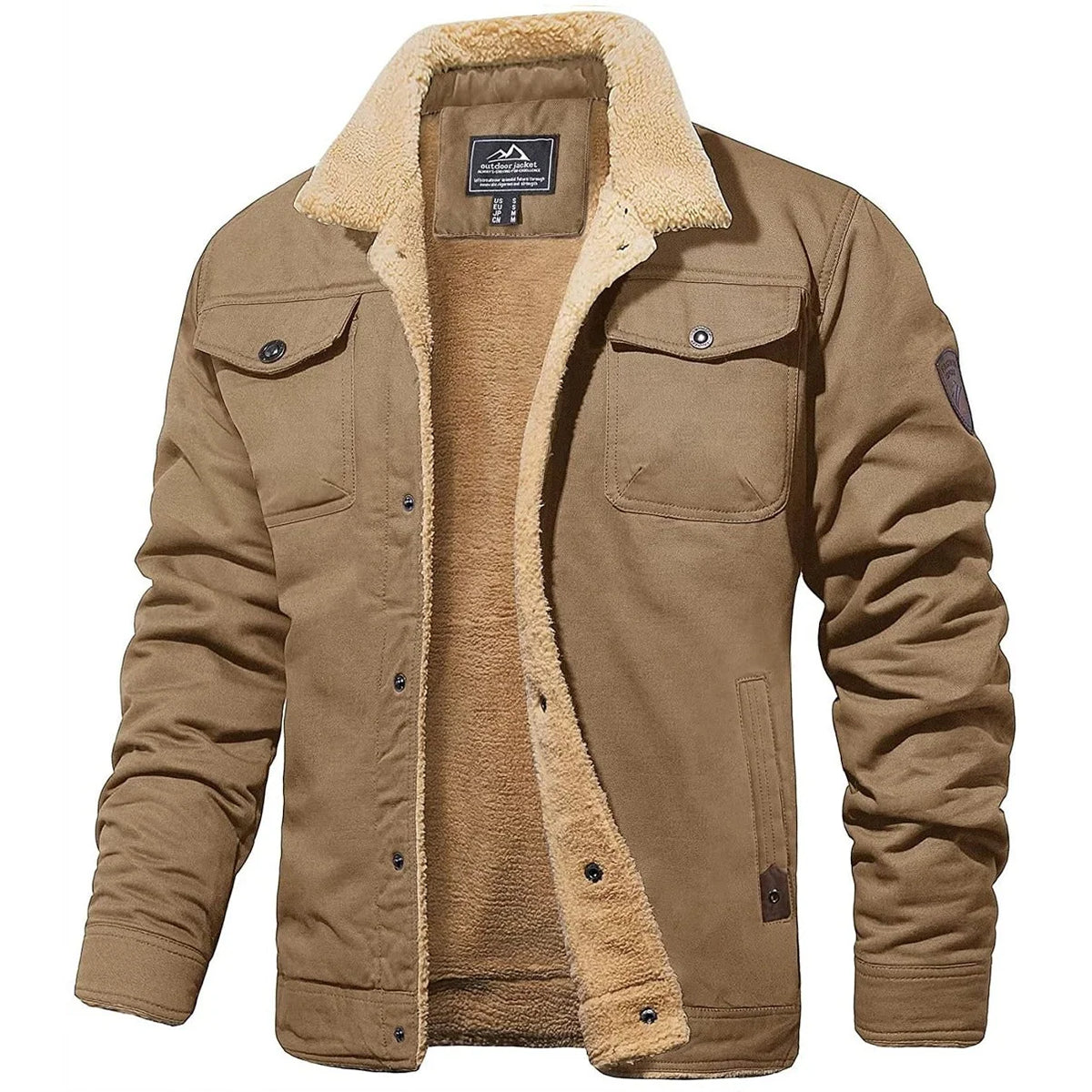 Men's Windproof Bomber Jacket | Thermal Lined Men's Winter Coat 3