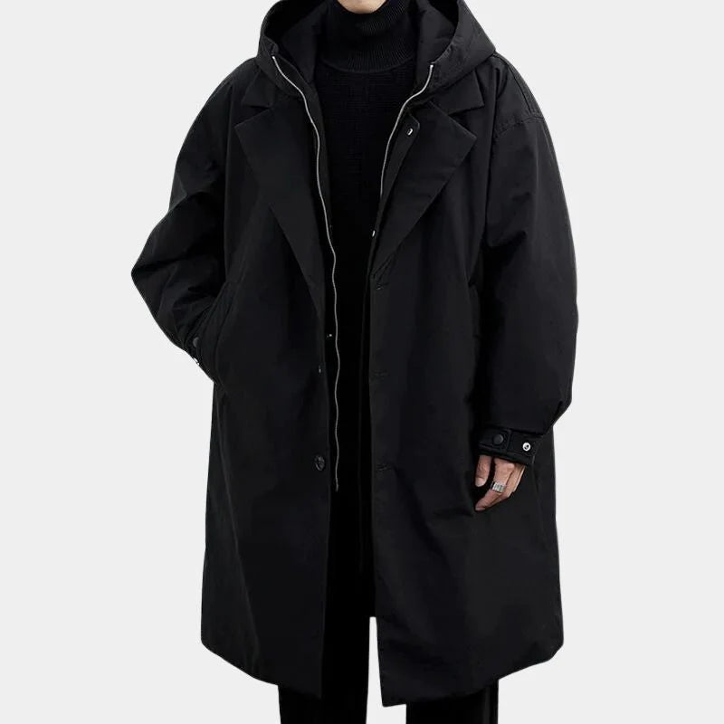 Men's Winter Coat | Hooded Trench Coat for Cold Weather 3