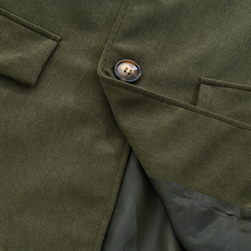 Men's Winter Coat | Slim Fit Corduroy Jacket with Stand Collar 3