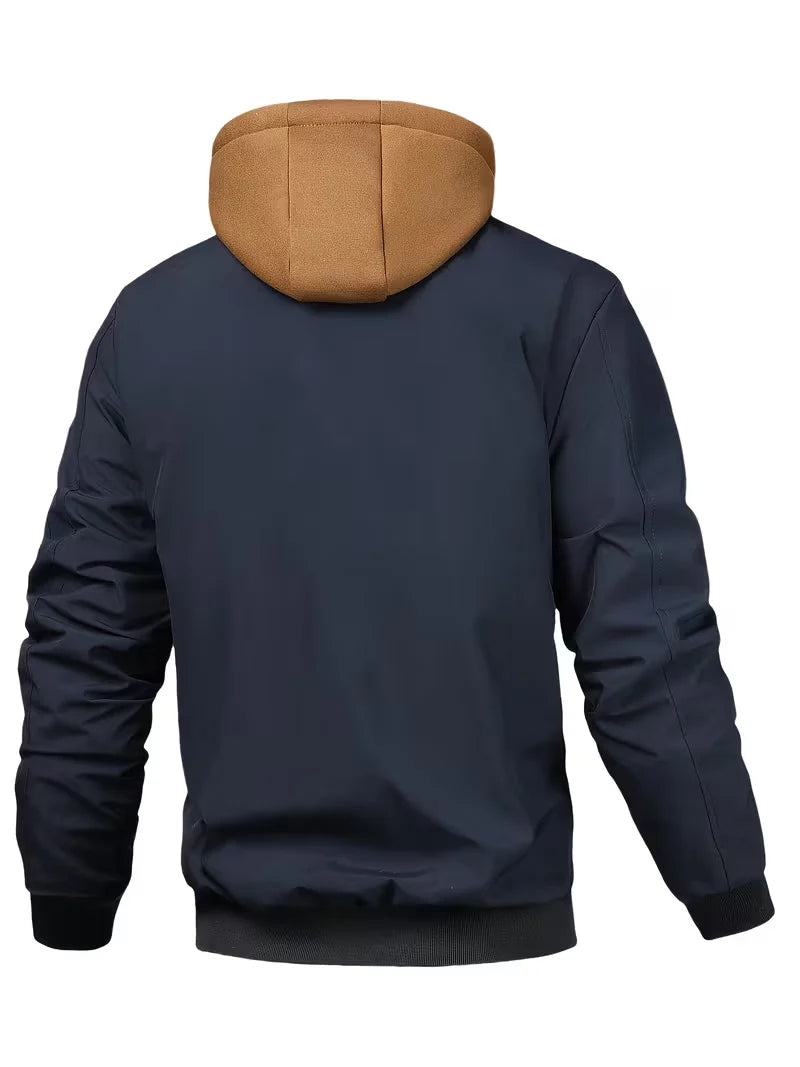 Men's Winter Jacket | Casual Hooded Zip-Up Coat with Pockets 7