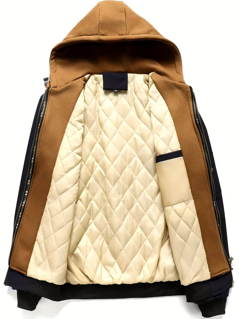 Men's Winter Jacket | Casual Hooded Zip-Up Coat with Pockets 8