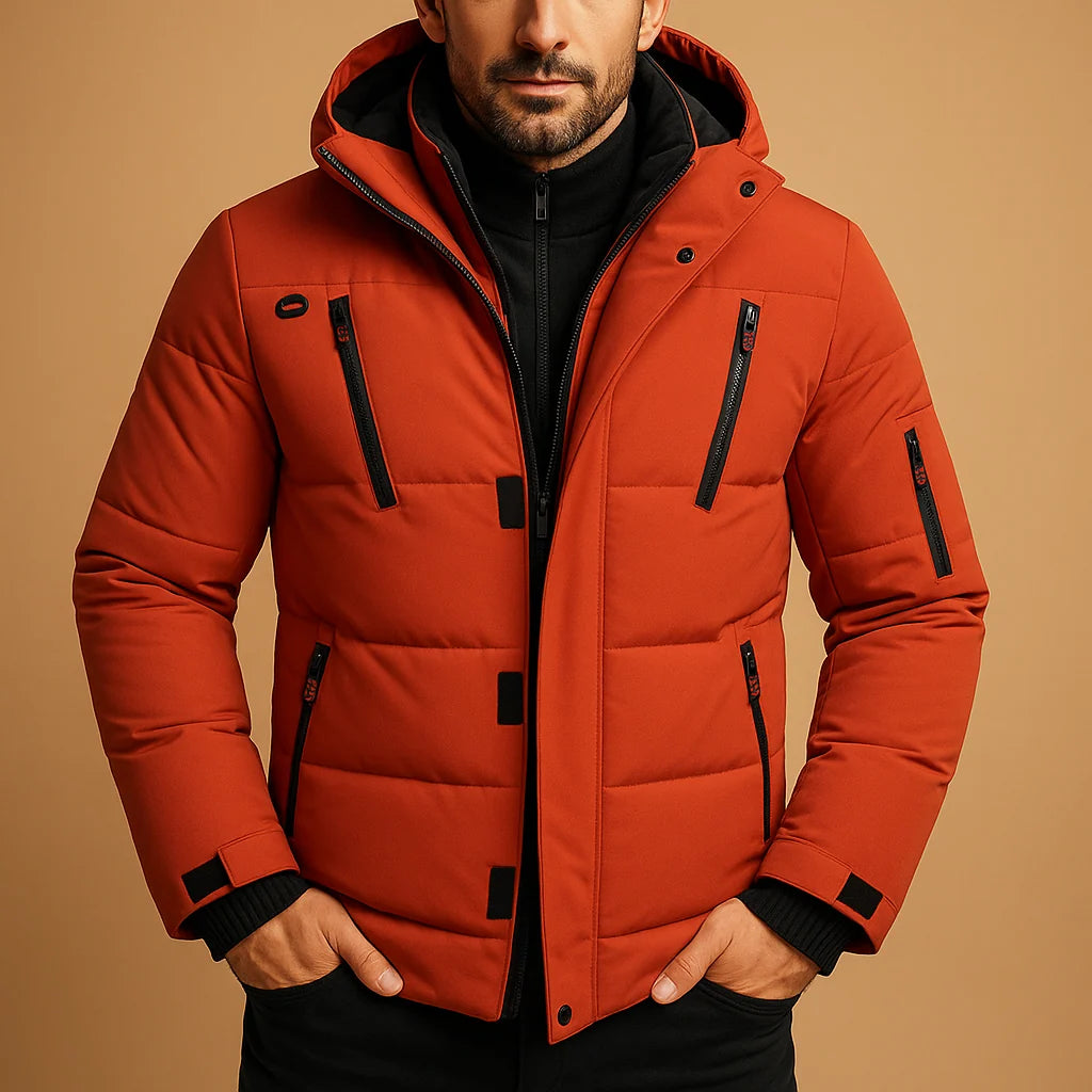 Men's Winter Jacket | Thick Insulated Zip-Up Coat for Cold Weather 3