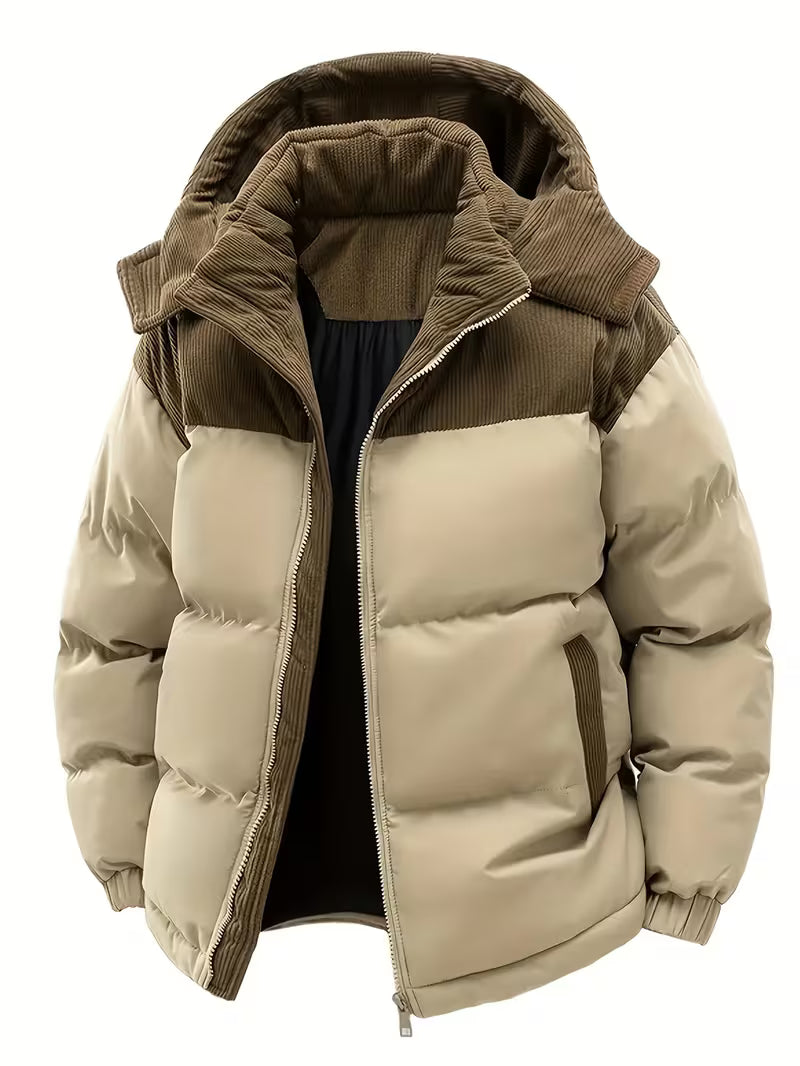 Men's Winter Jacket | Thickened Hooded Puffer Coat, Wind-Resistant 1