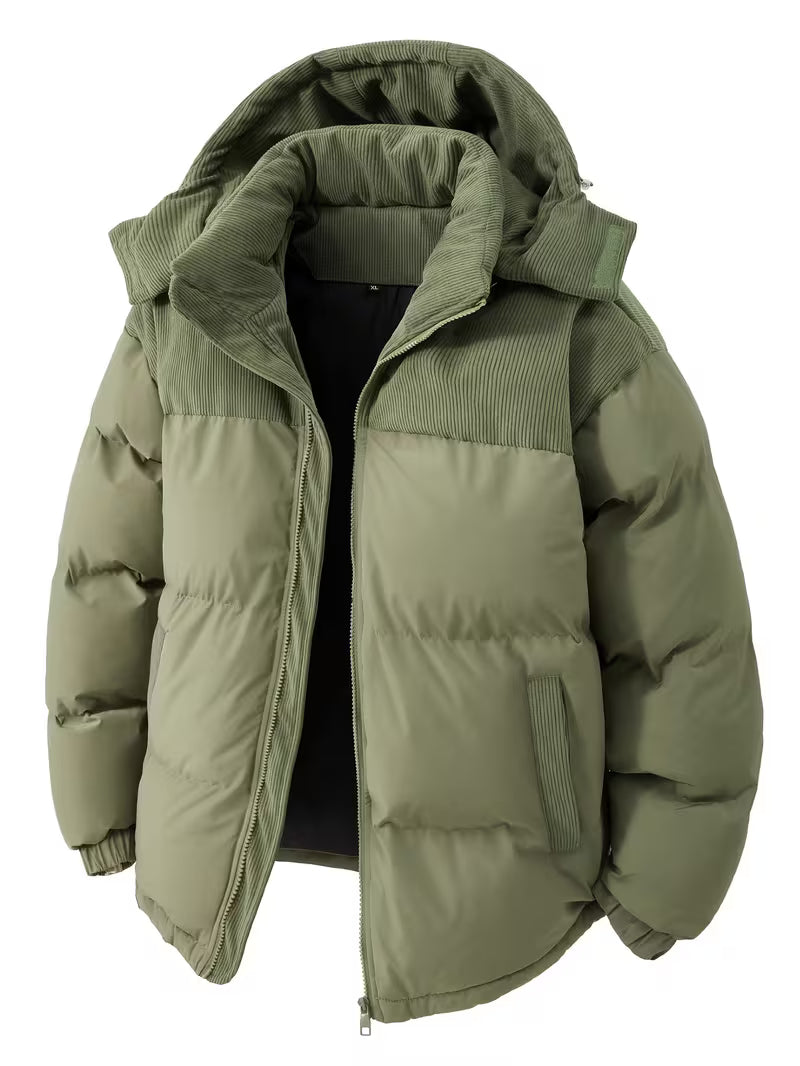 Men's Winter Jacket | Thickened Hooded Puffer Coat, Wind-Resistant 2
