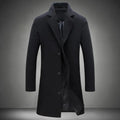 Men's Wool Coat Classic Cut | Long Collar Overcoat 0