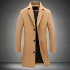 Men's Wool Coat Classic Cut | Long Collar Overcoat 2
