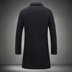 Men's Wool Coat Classic Cut | Long Collar Overcoat 3