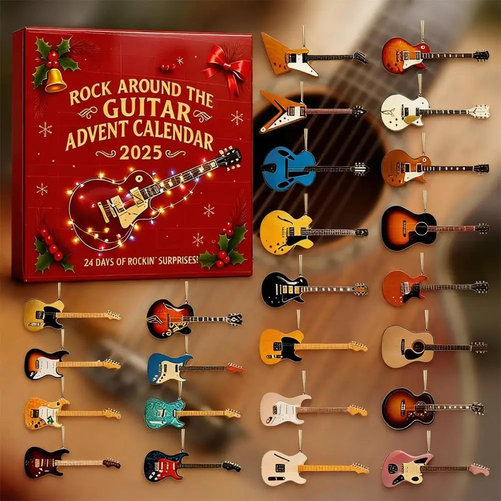Musical Advent Calendar with 24 Mini Guitar Instruments and Accessories 2