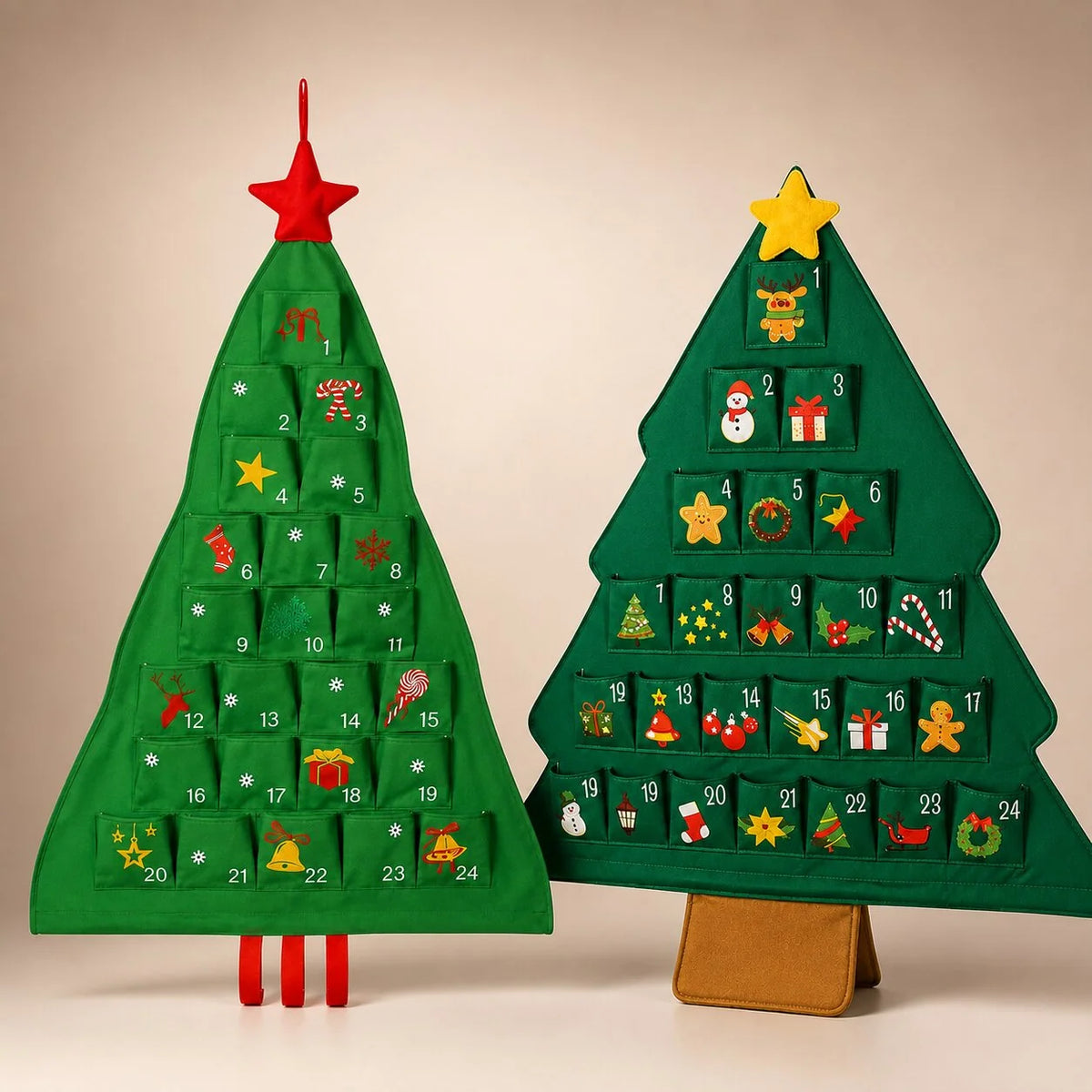 Refillable Fabric Advent Calendar | Festive Christmas Tree Design 1