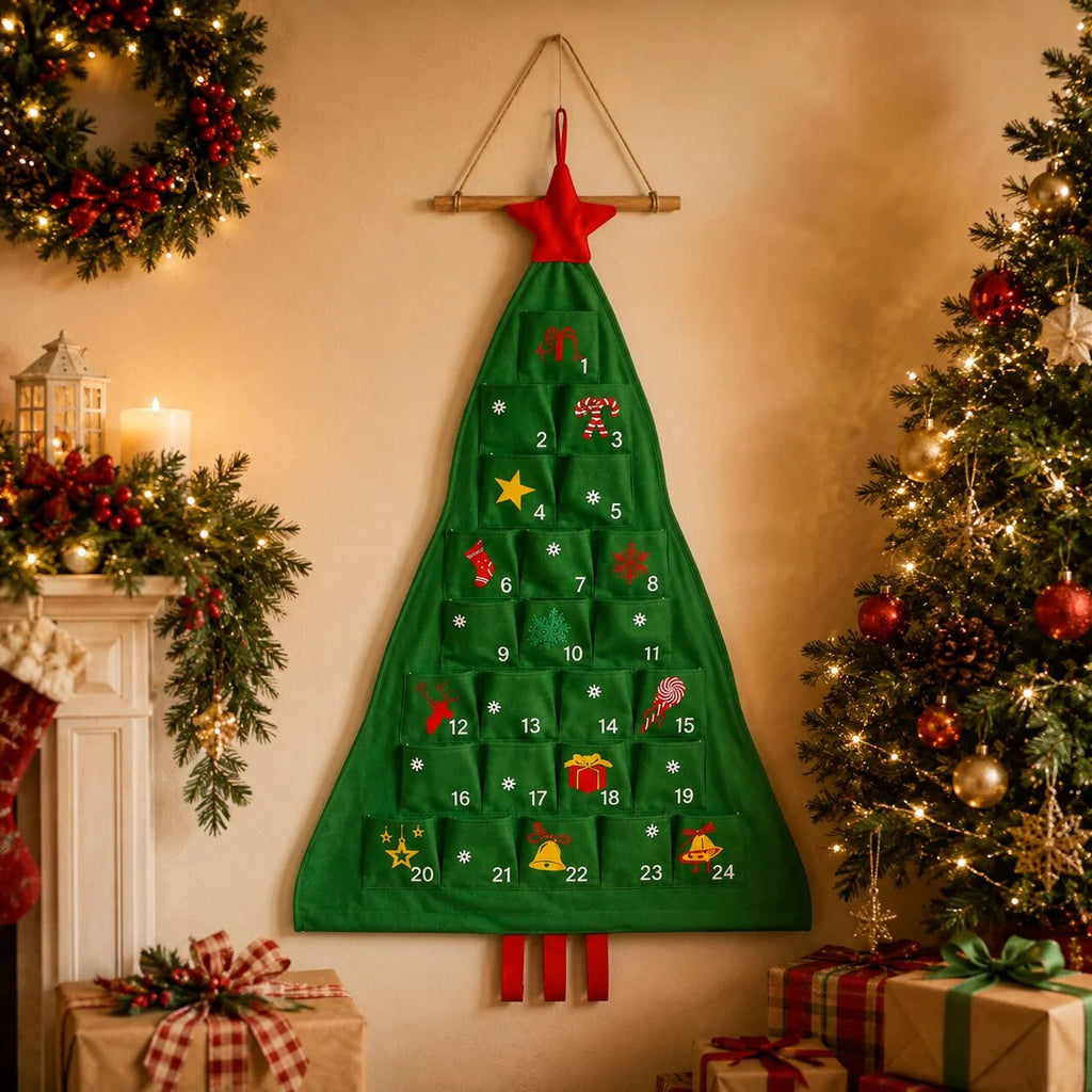 Refillable Fabric Advent Calendar | Festive Christmas Tree Design 2
