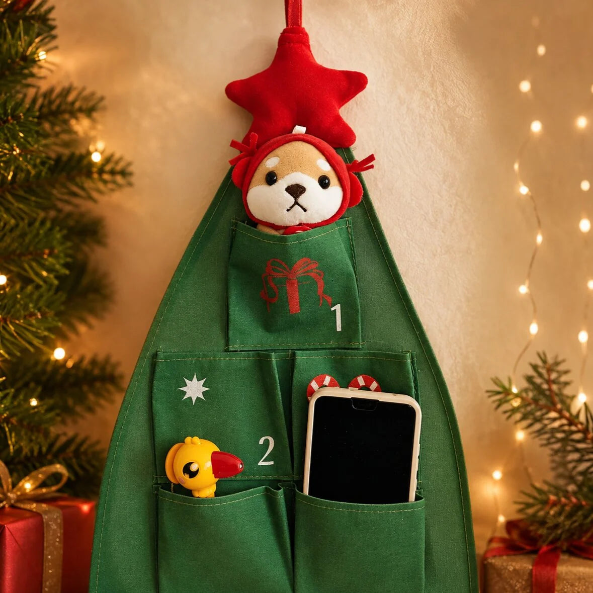 Refillable Fabric Advent Calendar | Festive Christmas Tree Design 4