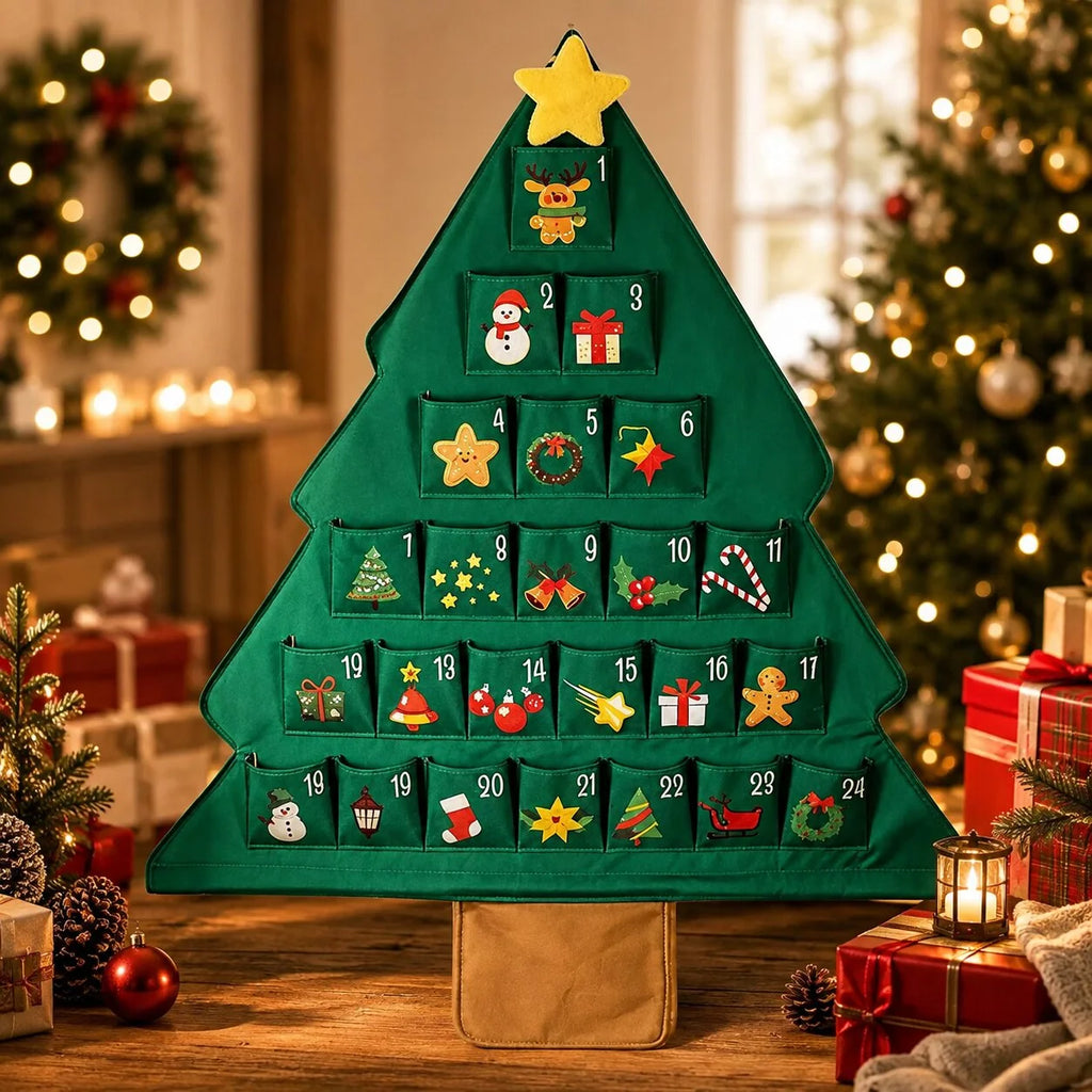 Refillable Fabric Advent Calendar | Festive Christmas Tree Design 5