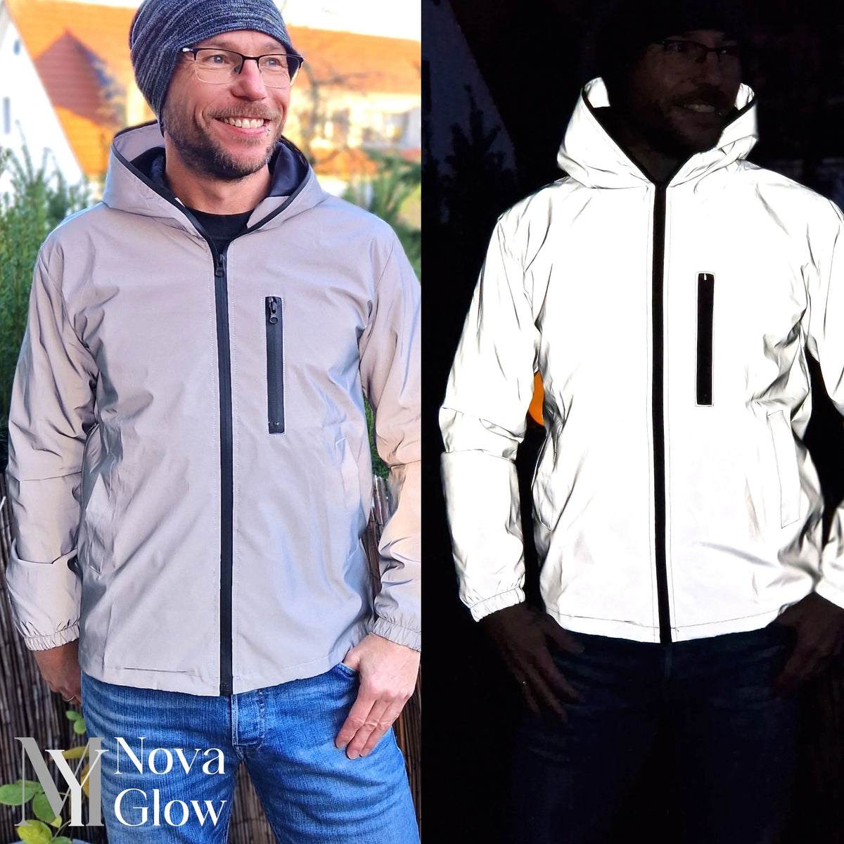 Reflective Jacket for Men | Lightweight Windproof Safety Coat 1