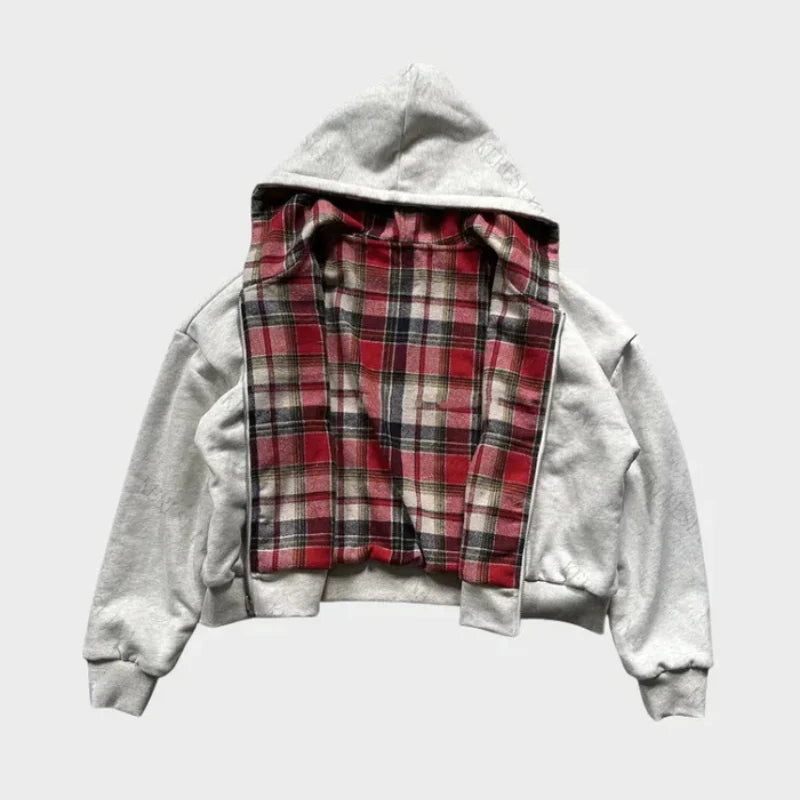 Reversible Oversized Hoodie | Lightweight Zip-Up Sweatshirt 9