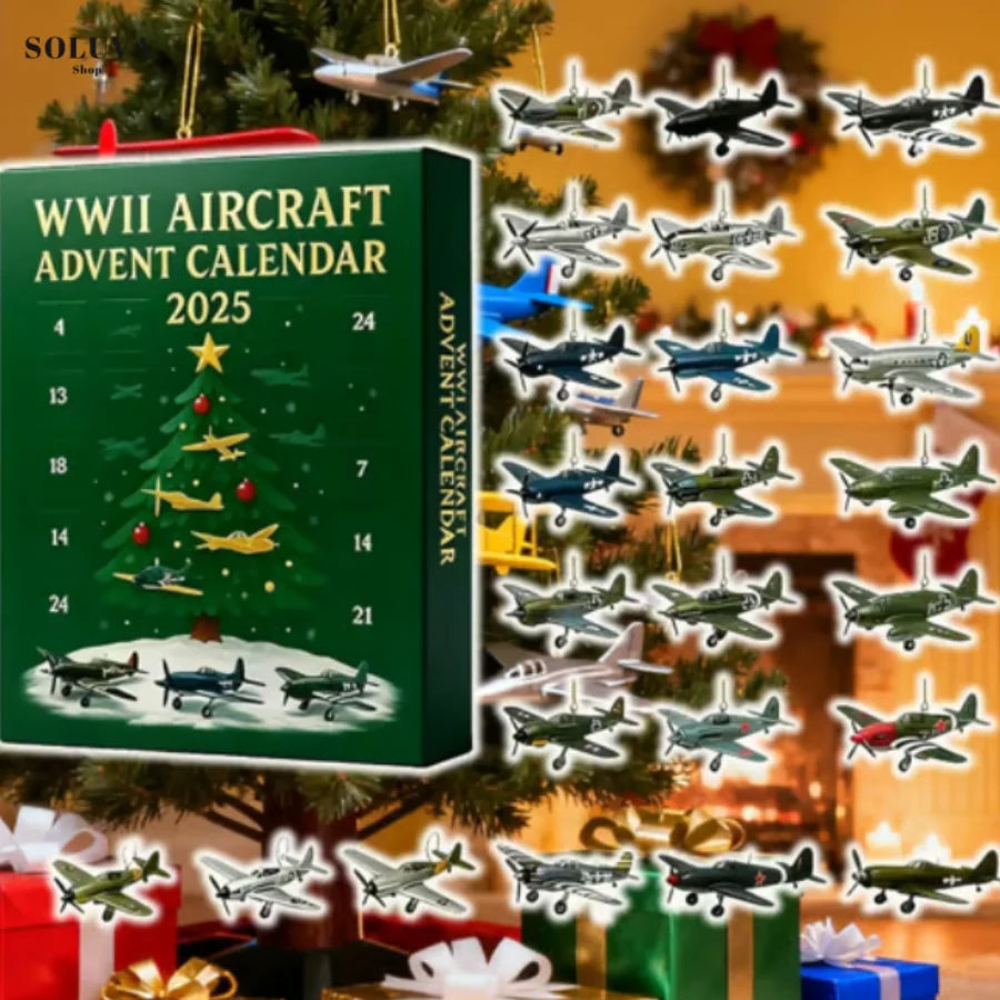 WWII Aircraft Miniature Model Calendar | 24-Day Collectible Set 2