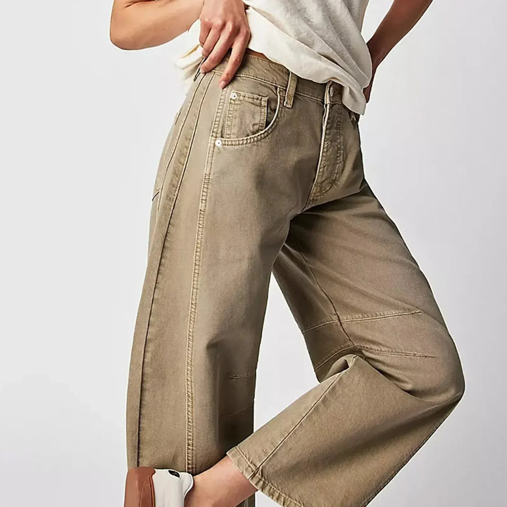 Women's Baggy Jeans | High Waist Relaxed Fit Barrel Leg Denim 1