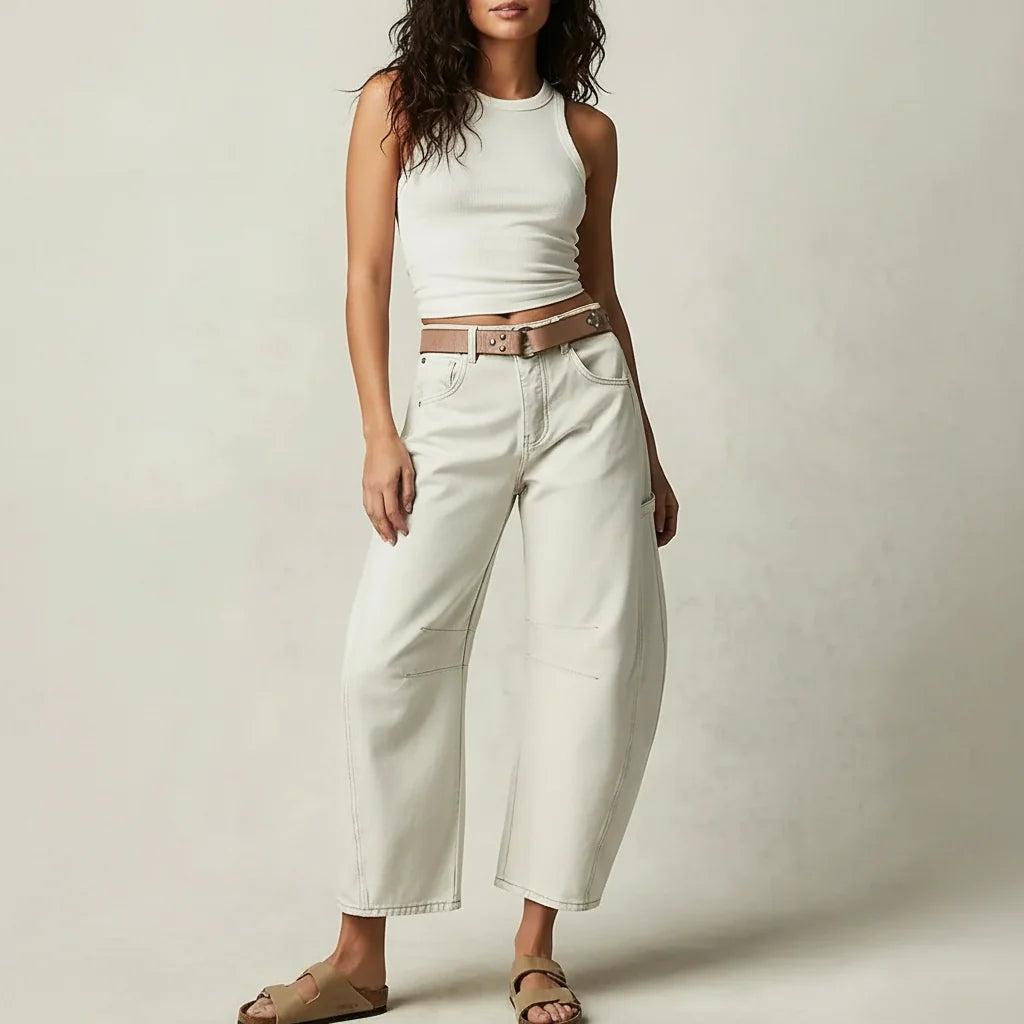Women's Baggy Jeans | High Waist Relaxed Fit Barrel Leg Denim 4