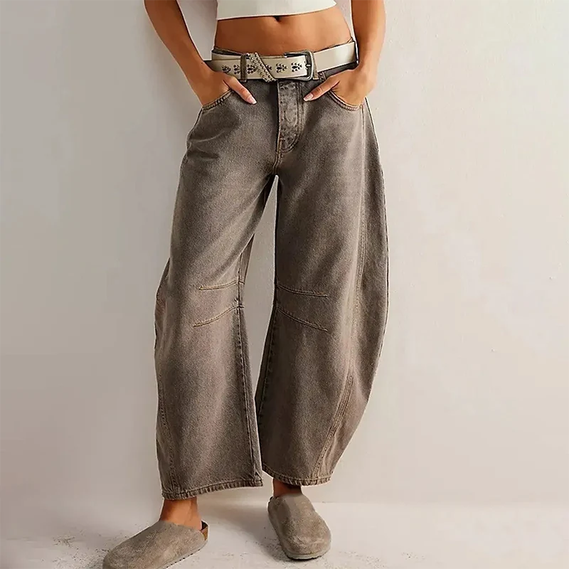 Women's Baggy Jeans | High Waist Relaxed Fit Barrel Leg Denim 7
