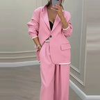 Women's Blazer & Wide-Leg Trousers Set | Tailored Business Outfit 6