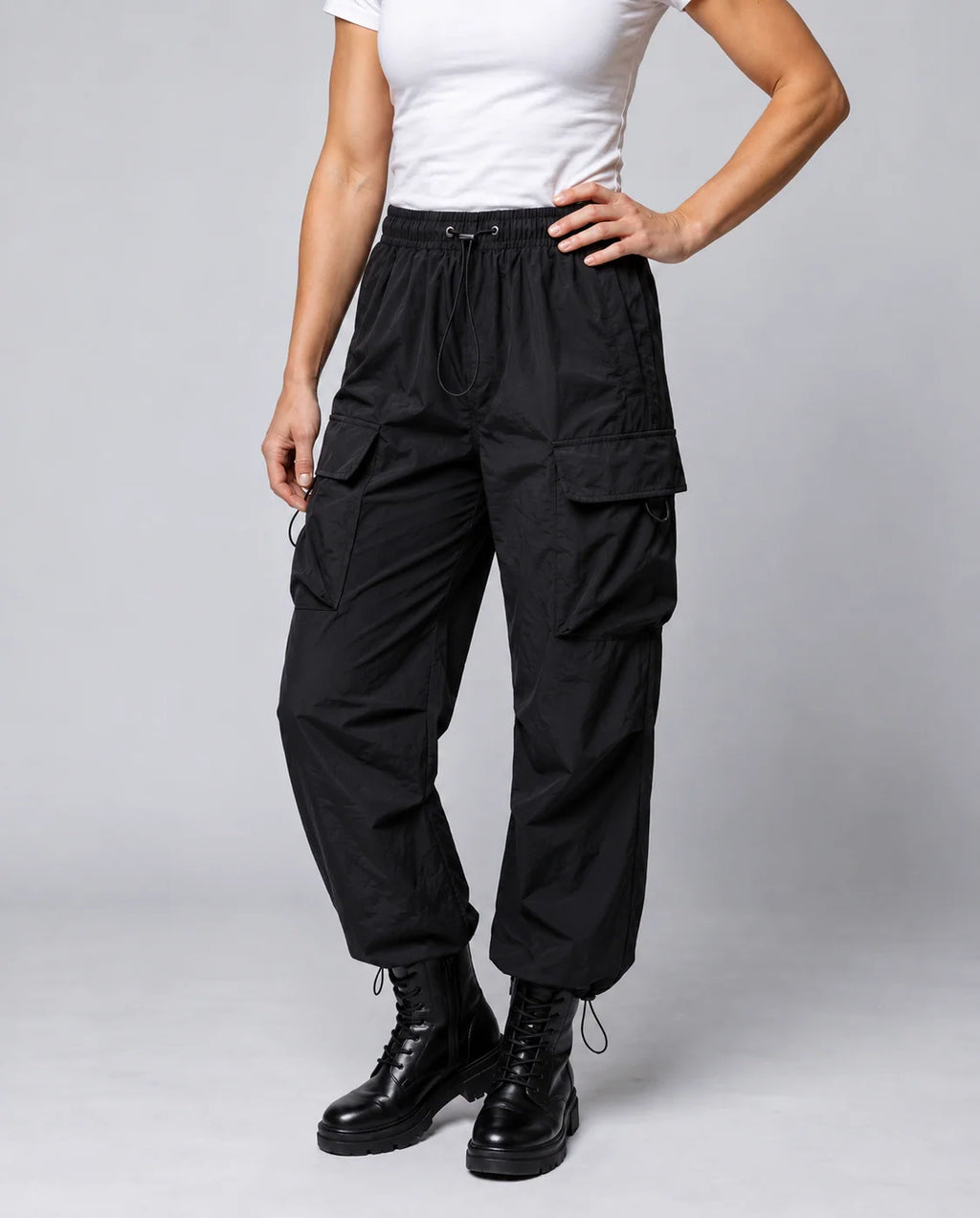 Women's Cargo Pants | Relaxed Fit Oversized Drawstring Style 3