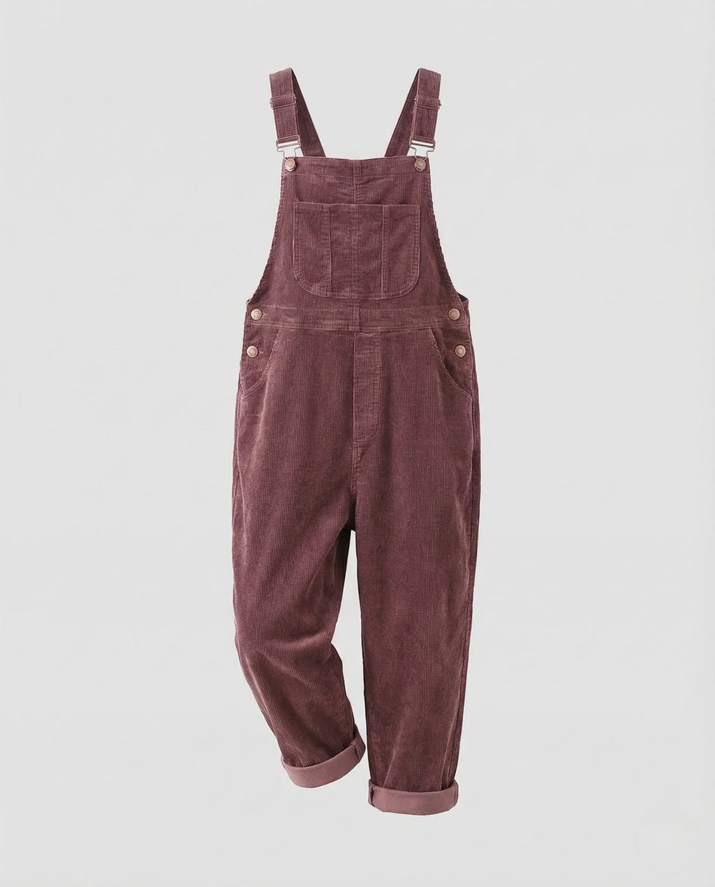 Women's Corduroy Dungarees | Relaxed Fit Wide Leg Overalls 0