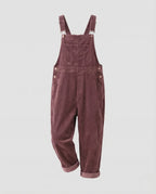 Women's Corduroy Dungarees | Relaxed Fit Wide Leg Overalls 0