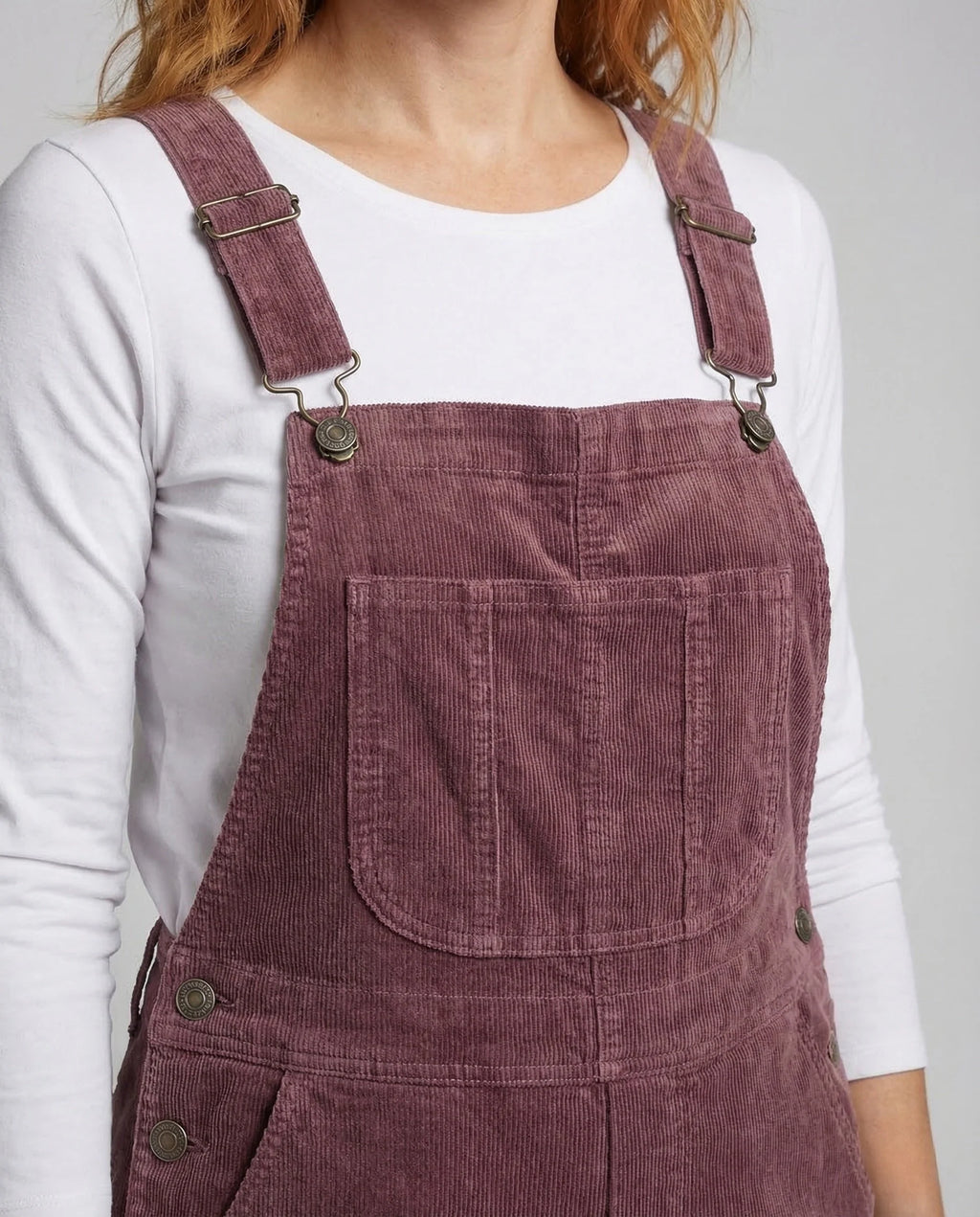 Women's Corduroy Dungarees | Relaxed Fit Wide Leg Overalls 2
