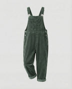 Women's Corduroy Dungarees | Relaxed Fit Wide Leg Overalls 4