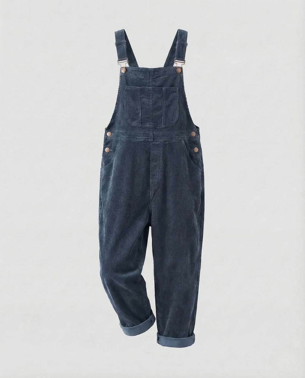 Women's Corduroy Dungarees | Relaxed Fit Wide Leg Overalls 5