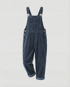 Women's Corduroy Dungarees | Relaxed Fit Wide Leg Overalls 5