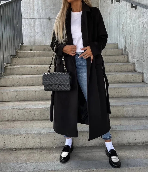 Women's Double-Breasted Coat | Lightweight Tailored Outerwear 3