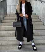 Women's Double-Breasted Coat | Lightweight Tailored Outerwear 3