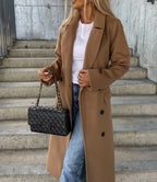 Women's Double-Breasted Coat | Lightweight Tailored Outerwear 4