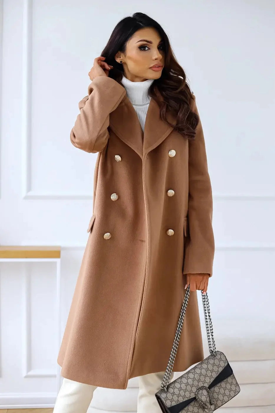 Women's Double-Breasted Wool Coat | Cozy Winter Outerwear 5
