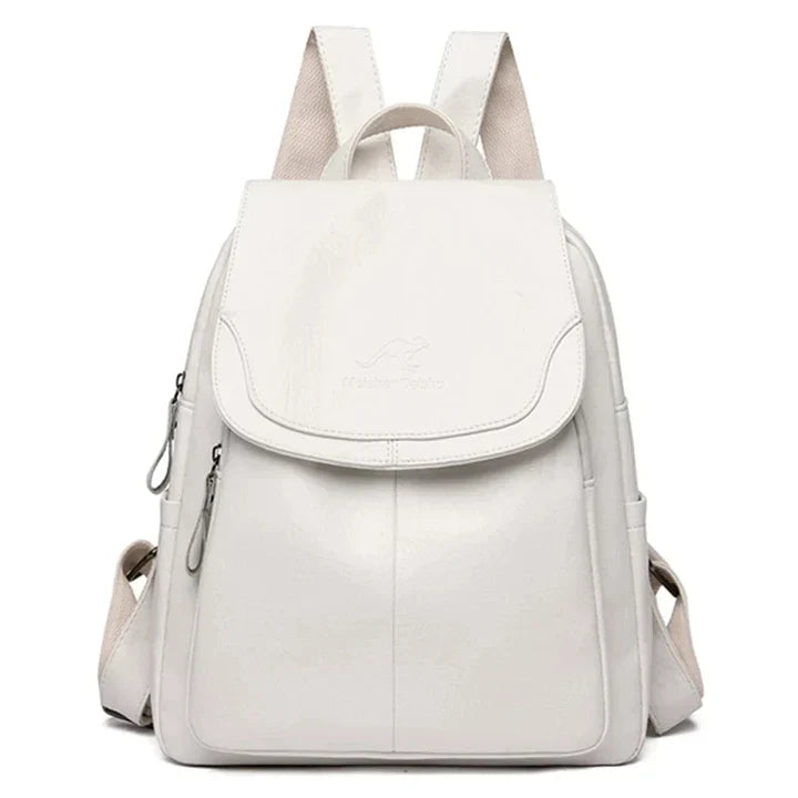 Women's Durable Leather Backpack | Spacious Everyday Carry Bag 0