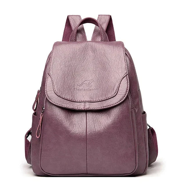 Women's Durable Leather Backpack | Spacious Everyday Carry Bag 2
