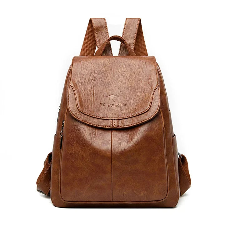 Women's Durable Leather Backpack | Spacious Everyday Carry Bag 5