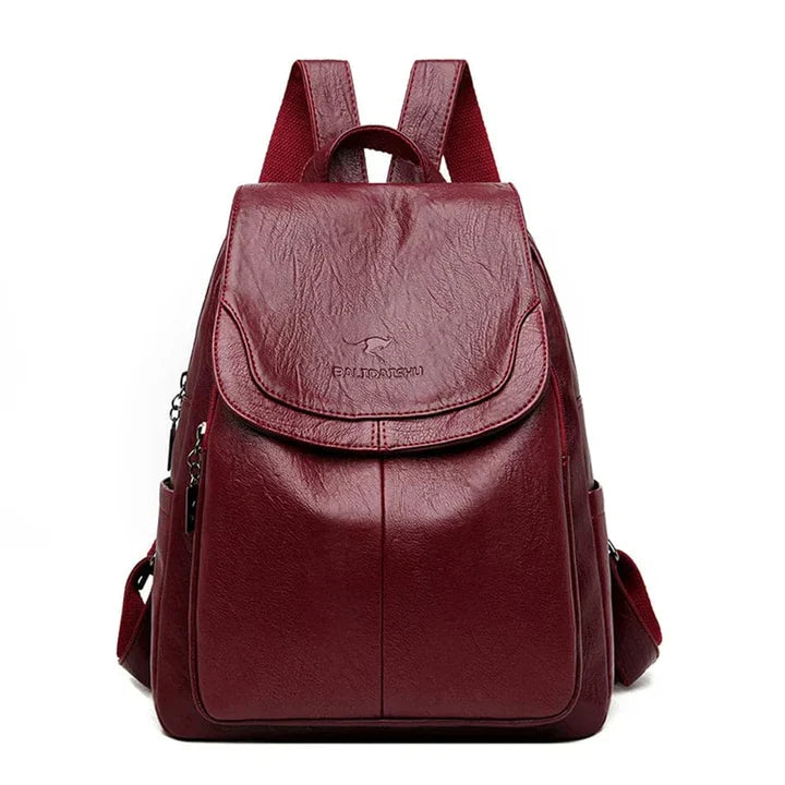 Women's Durable Leather Backpack | Spacious Everyday Carry Bag 7
