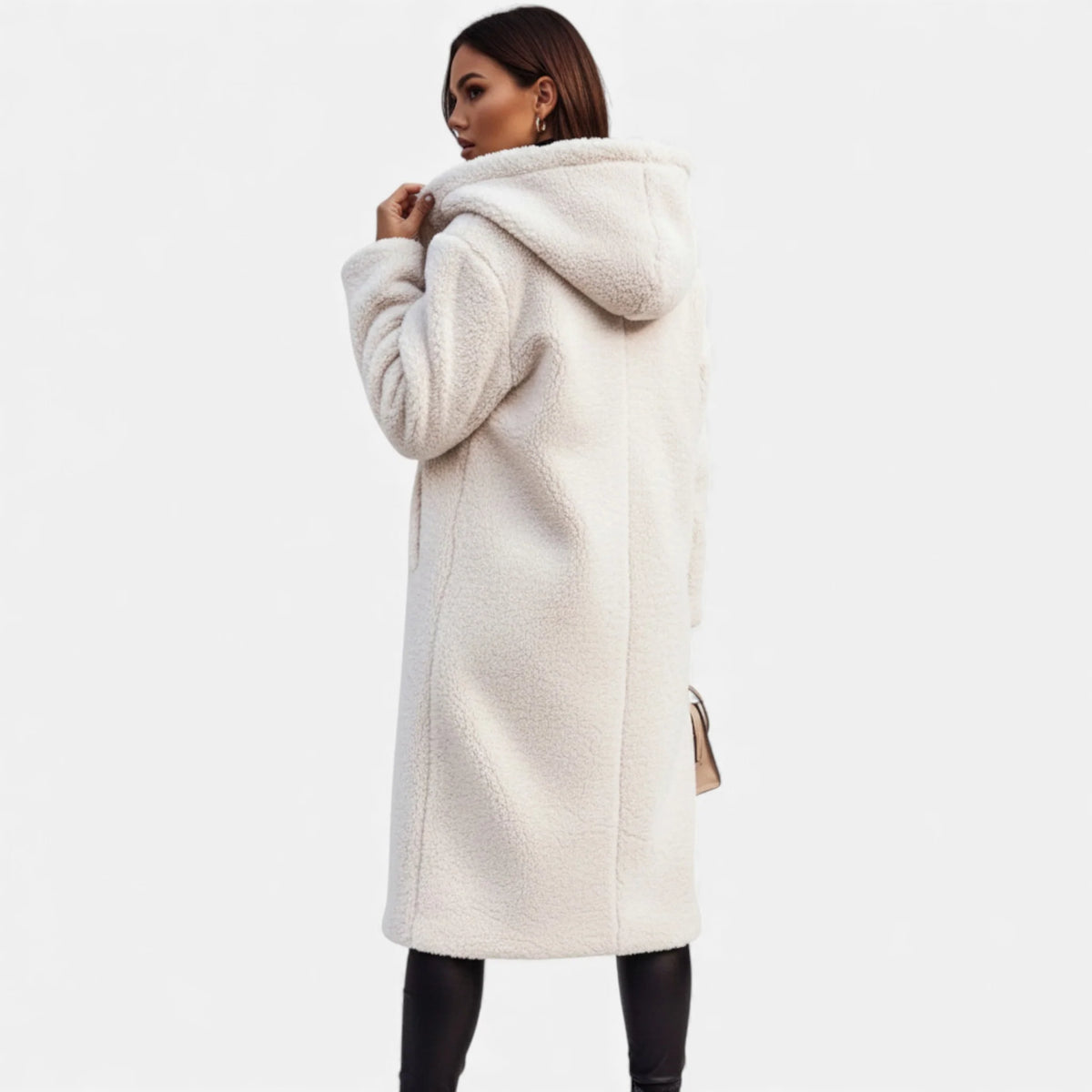 Women's Faux Fur Coat | Long Plush Winter Coat for Warmth 3