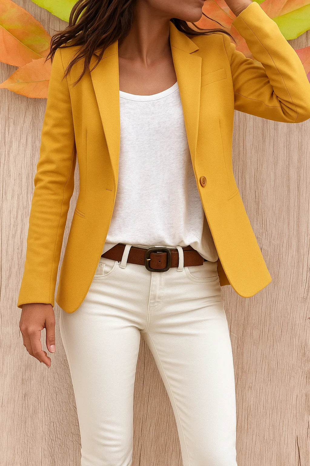 Women's Fitted Blazer | Tailored Single-Button Jacket 3