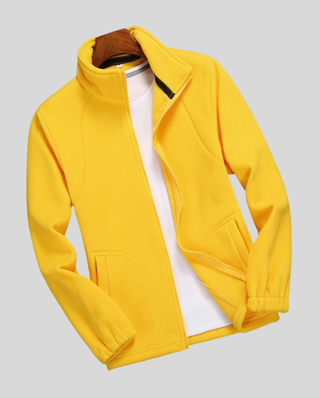 Women's Fleece Jacket | Lightweight Stand Collar Warm Layer 10