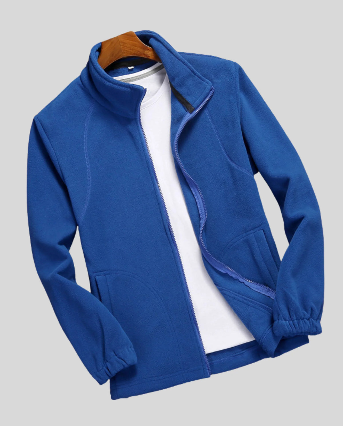 Women's Fleece Jacket | Lightweight Stand Collar Warm Layer 11