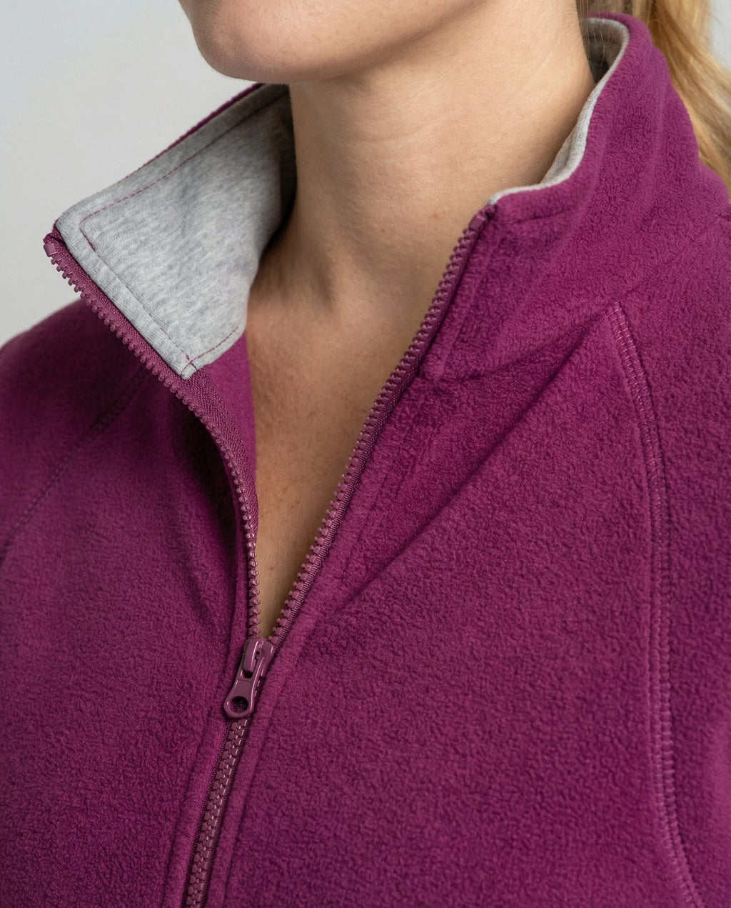 Women's Fleece Jacket | Lightweight Stand Collar Warm Layer 4