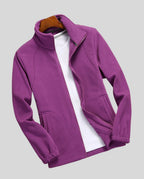Women's Fleece Jacket | Lightweight Stand Collar Warm Layer 8