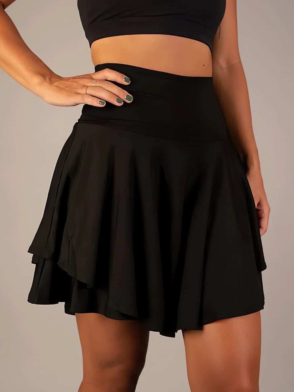 Women’s High Waist Active Skort | Flared Sports Skirt with Inner Shorts 1