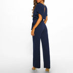 Women's Jumpsuit with Adjustable Belt | Relaxed Fit Casual Romper 3